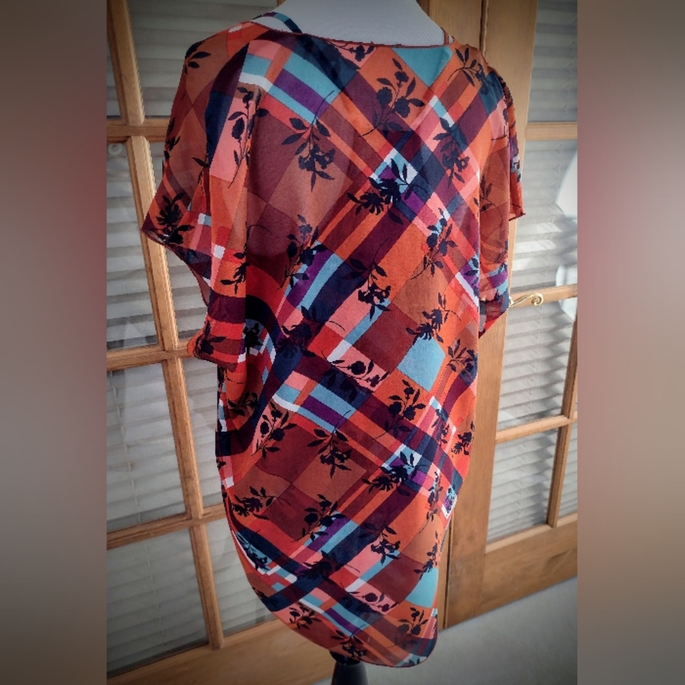 Brand New CAbi Sheer Layered Tank and Blouse, True Medium (Tag Marked Small) - Picture 10 of 10